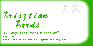 krisztian pardi business card